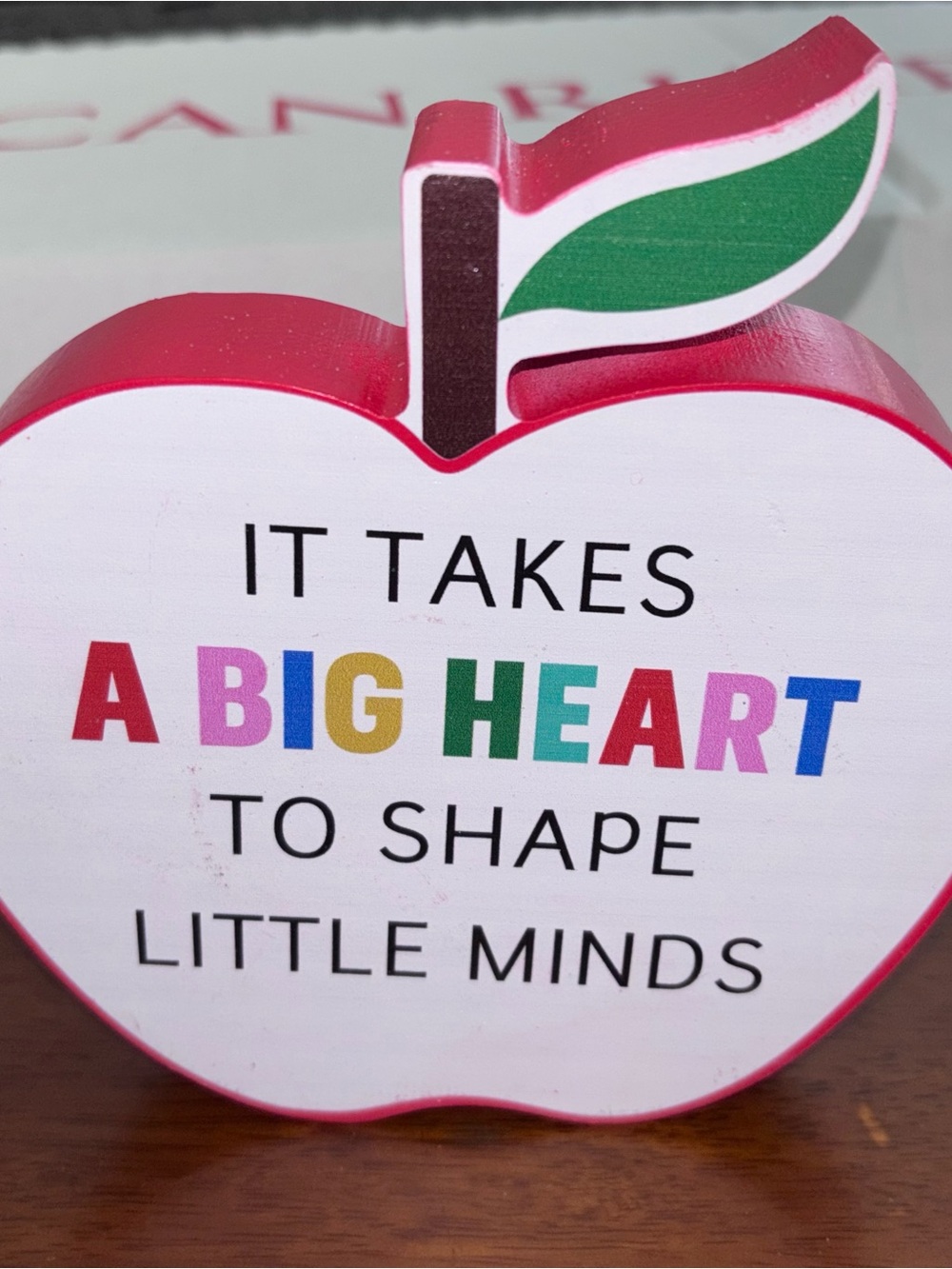 Marshalls Apple Wall Decor in White, Red, Green with Multicolor Lettering